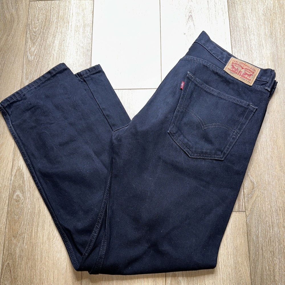 Levi's 505 Men's Regular Fit Jean, 34Wx32L - Black Preowned